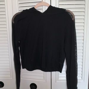 Cropped Forever 21 Active Sweatshirt with Mesh